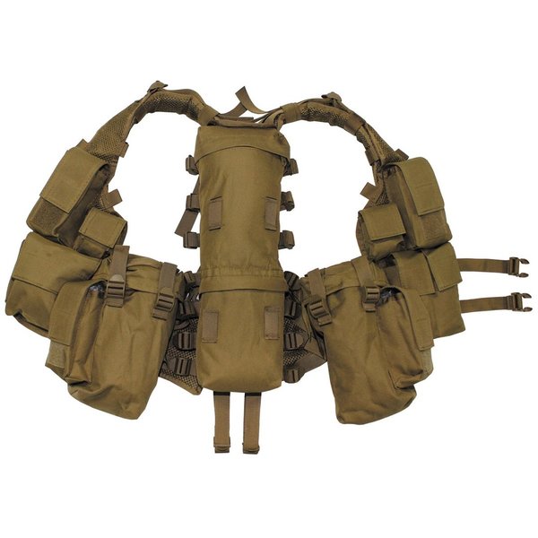 Tactical Vest, met vele Tassen Coyote