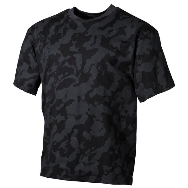 US T-Shirt, korte arm,night- camo, 170 g/m²