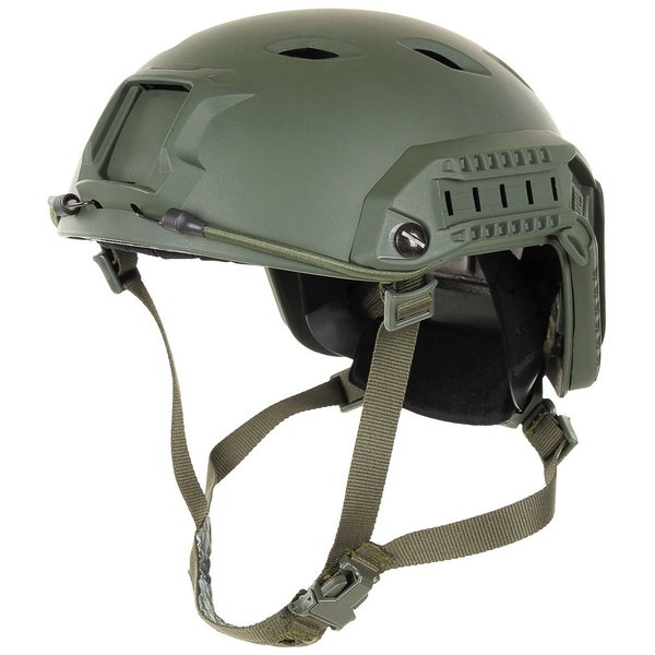 Amerikaanse helm, FAST parachutist, olive, rails, ABS-kunststof