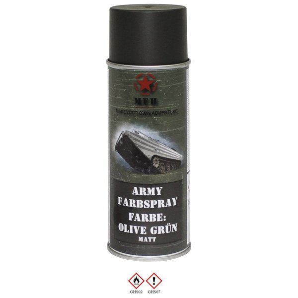 Army Verfspray, Olive Groen, mat, 400 ml RAL6014