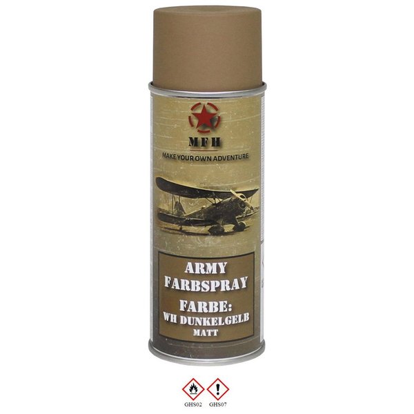 Army Verfspray, WH Donkergeel, mat, 400 ml RAL7028
