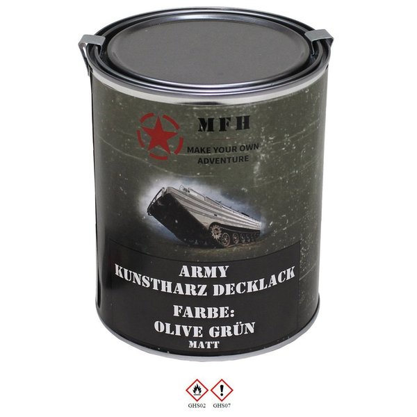 Army Verfbus Olive Groen, mat, 1Liter RAL6014
